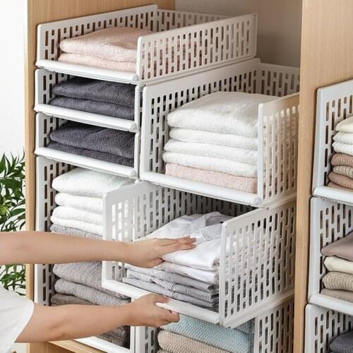 Stackable Wardrobe Drawer Units Organizer Clothes Closet Storage Boxes Shelves Plastic Divider Board Cube Toy Snacks Containers