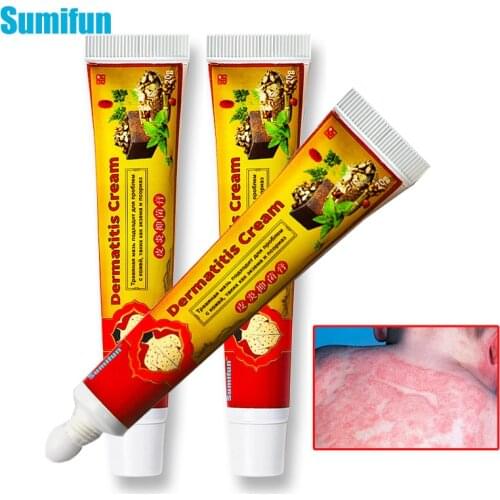 Sumifun 1/3/5Pcs Dermatitis Cream Pruritus Psoriasis Treatment Anti-itching Antibacterial Ointment Eczema Herbal Medical Plaster