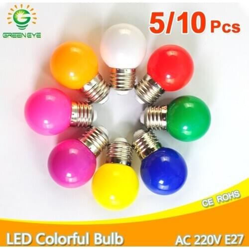Led Bulb Lamp Bomlillas E27 3W Lampada Ampoule RGB Colorful Led Light SMD 2835 AC 220V Flashlight G45 Globe Bulbs Home Decor