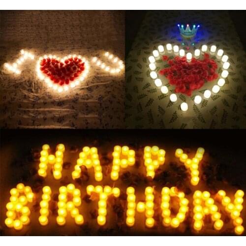 1PCS Electronic LED Tea Light Candles Flameless Candles Simulation Color Flame For Home Bedrrom Party Wedding Festival TSLM2