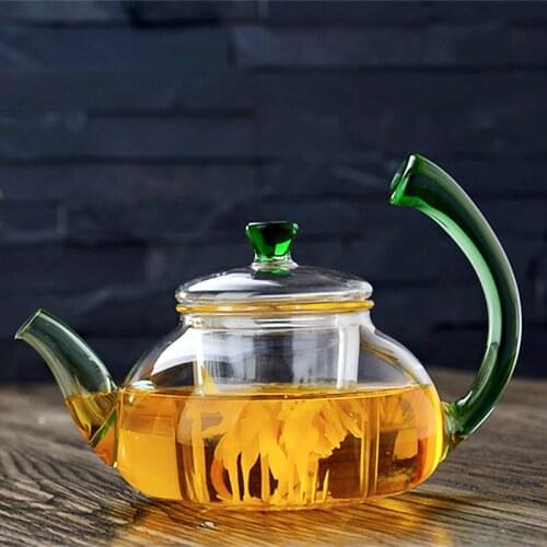 Thickened glass teapot heat-resistant flower teapot pot with stainless steel filter teapot tea set teapots are teapot filter