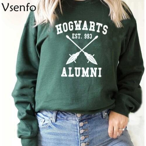 Woman Clothes Witch Sport Team Letter Print Sweat Crewneck Sweatshirt Mug Harry Wizard Vintage Streetwear Harajuku Clothes
