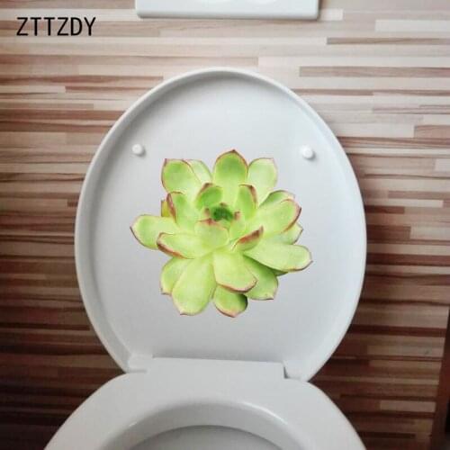 ZTTZDY 23.7×21.6CM Lovely Succulent Plants Home Bedroom Wall Stickers Toilet WC Accessories T6-0101
