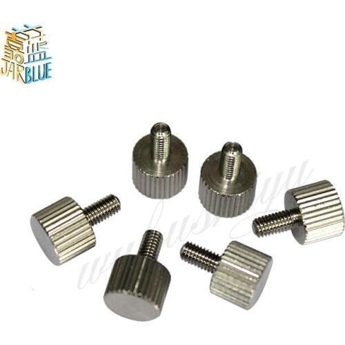 10Pcs M2/M2.5/M3/M4 A2 304 Thumb Screws Plain Type Metric Knurled Head Screws