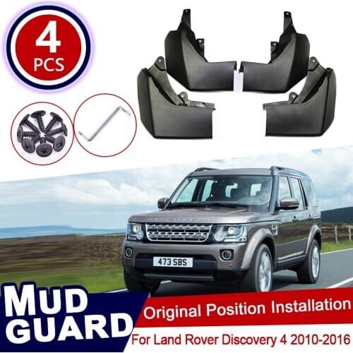 4pcs Mudflaps For Land Rover Discovery 4 LR4 2010-2016 2015 2014 Fender Splash Guards Fender Mudguards Mud flaps Car Accessories
