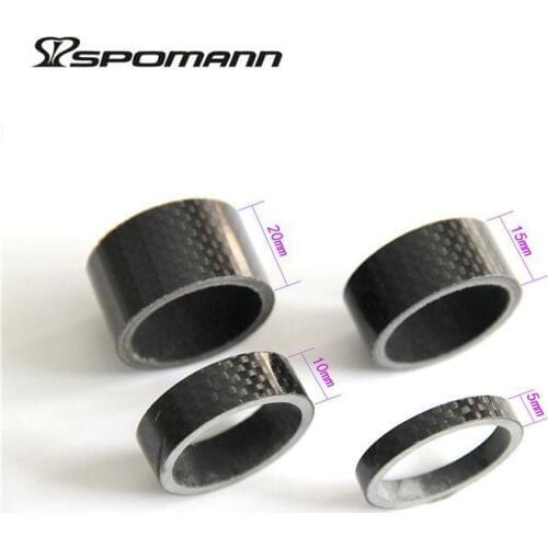 4 pieces/lot carbon fiber headset washer mountain road bicycle fork flat spacer bike ring washer gasket 28.6mm 5/10/15/20mm