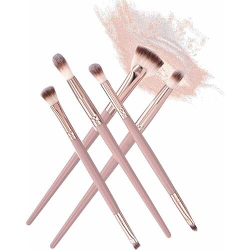 5 Pcs Eyeshadow Makeup Brushes Kit Cosmetic Tool Set Powder Eyebrow Foundation Blush Blending Beauty Make Up Brush Maquiagem
