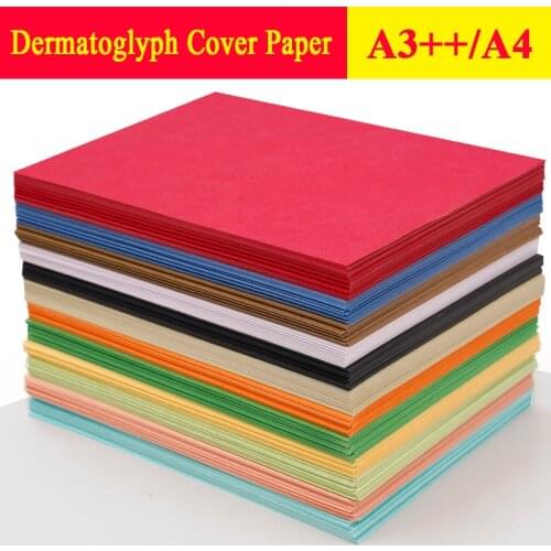 A3++ Color Dermatoglyph Paper A4 230g Leather Paper Tender Cover Multicolour Cardboard Colorful Kraft Paper Thick Paperboard