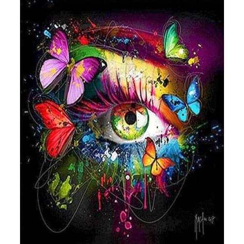 Butterfly Eyes Diamond Painting Mosaic Full Drill Square/Round Diamond Embroidery Pictures of Rhinestones Fantasy Art Picture