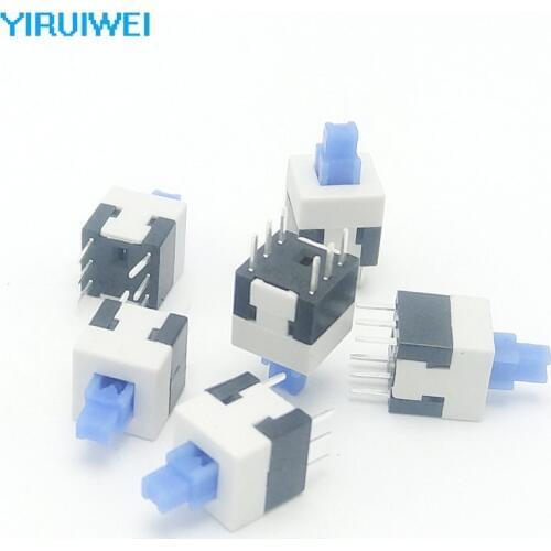Free shipping 8x8mm 6 pins Self-locking Switch 100pcs/lot