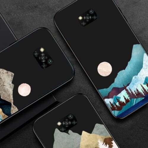 Mountain Marble Moon Phone Case For Huawei P40 P20 P30 Mate 40 20 10 Lite Pro Nova 5t P Smart 2019