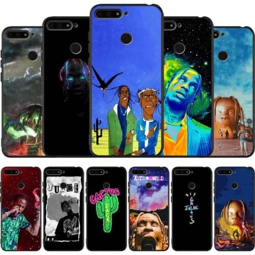Cactus jack travis scott hiphop Black Phone Case For Honor 30 20 Pro 8X 9X X10 10 20 Lite 10i Nova 5T Y6 7 9 Prime 2019 TPU