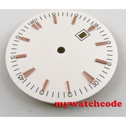 34.8mm white Watch Dial for ETA 2836 Mingzhu 2813 4813 Movement D48