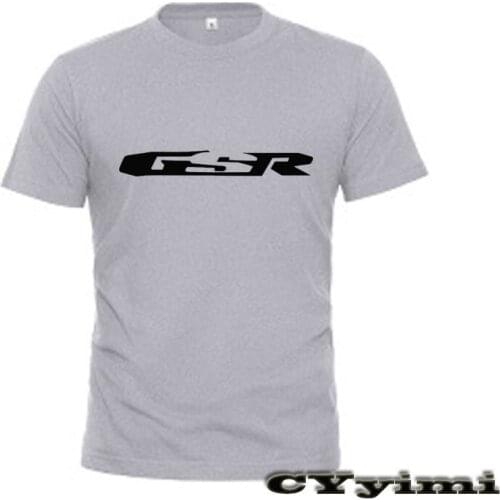 For SUZUKI GSR 600 750 400 T Shirt Men New LOGO T-shirt 100% Cotton Summer Short Sleeve Round Neck Tees Male