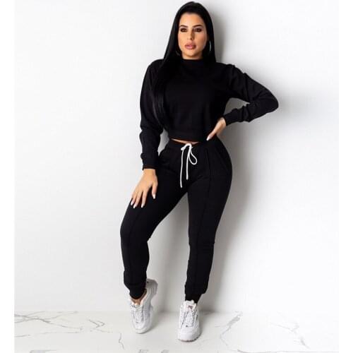 Women two piece set Summer Slim Crop Tops + Pants Bodycon Outfits Sets tracksuit ensemble femme conjuntos de mujer