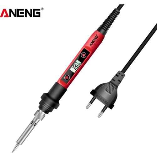 ANENG Mini Electric Soldering Iron with LCD Digital Soldering Iron Kit with 5 Iron Heads for Electronic Components Repair