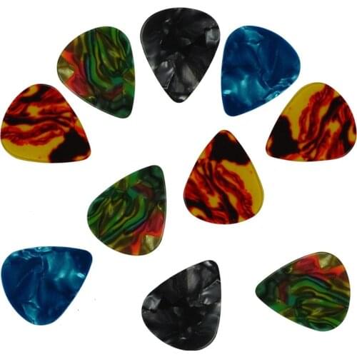 FLEOR 10Pcs Guitar Bass Picks Plectrums Celluloid 0.96mm For Acoustic Electric Guitar Bass Parts