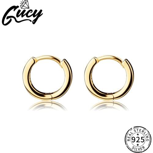 GUCY Exquisite Simple Round Earrings 925 Sterling Silver Temperament Versatile Earrings Womens Jewelry