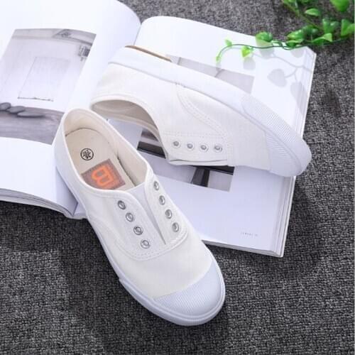 Women Canvas Shoes Lace Up Casual Vulcanize Shoes Woman Flats White Shoes Breathable shoes Ladies Espadrilles Big Size 35-40