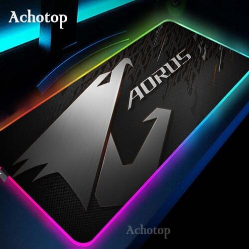Giga RGB Computer Luminous Gaming MousePad Aorus Colorful Big Glowing LED Extended Illuminated Keyboard PC Gamer Rubber Desk Mat