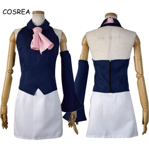 Anime The Seven Deadly Sins Cosplay Costumes Elizabeth Sleeveless Blue Dress Uniform Halloween Costumes for Women Disfraz Girls