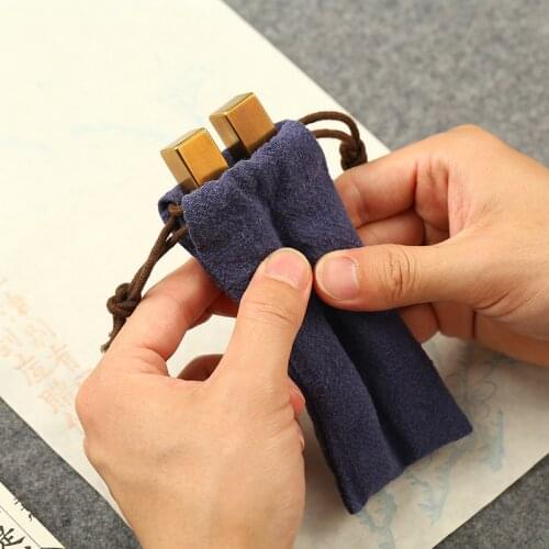 Multifunction Brass Paper Weight Small Metal Paperweights Portable Chinese Calligraphy Pen Ink Painting Rice Paper Pressing Prop