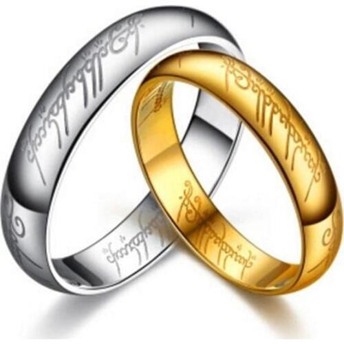 2020 Hot Movie To Rule Them Mens finger Rings The one ring Titanium stainless steel ring for mens gifts wedding Free Drop ship