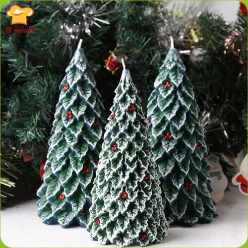 New 3D Pine Tree Cone Candle Silicone Molds Cedar DIY Candle Mold Oversized Christmas Mould