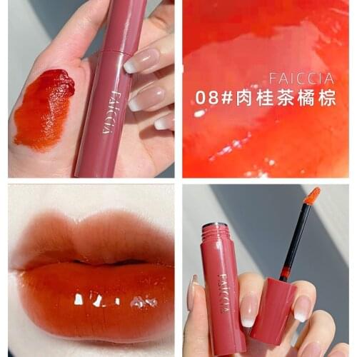 New Ctystal lip gloss mirror effect with shiny glitter women makeup cosmetic long lasting moisturizing liquid lipstick AC413