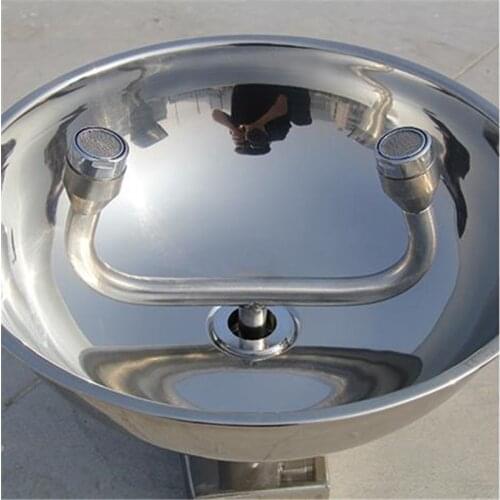 Stainless Steel Safety Equipment Emergency Eye Wash Station Wall Mounted Eye Wash Bowl Washer Fist Aid Tool