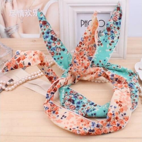 Floral Bridal Headband Hairband Wedding Party ponytail holder elastic hair band ties headwear hair accessories 1pcs FD02