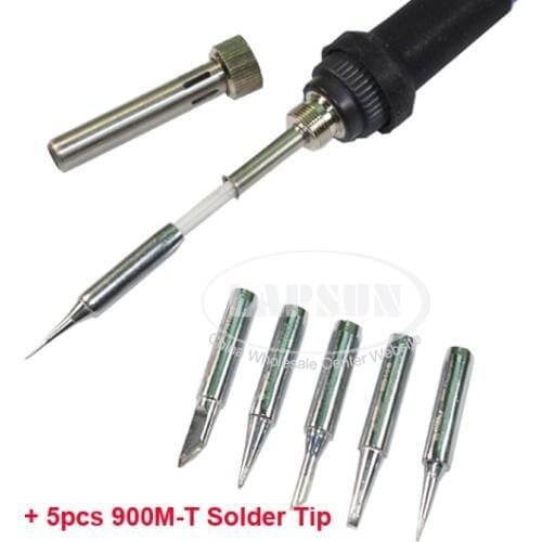 60W Professional Electric Welding Soldering Iron Gun Repair PCB Tool Kit Tip 708 + 5pcs 900M-T Solder Tip 220V 240V AC