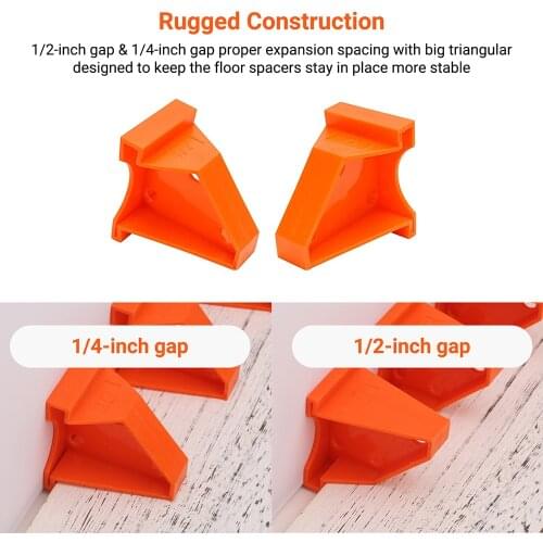 20pcs Flooring Spacers Laminate Wood Flooring Tool 1/2-inch Gap & 1/4-inch Gap for Vinyl Plank Bamboo Hardwood & Floating Floor