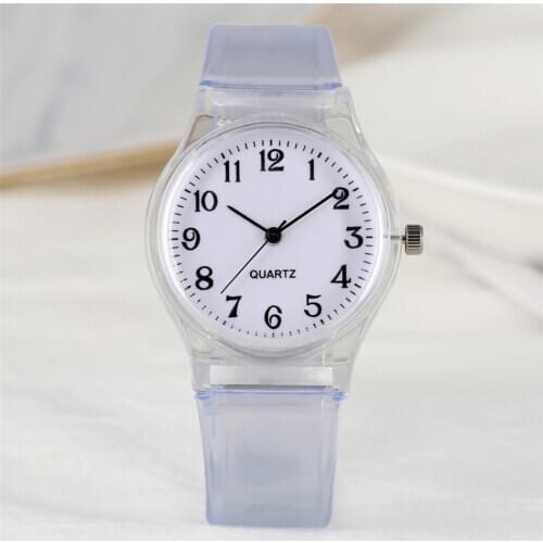 Transparent Silicone Childrens Watches Fashion Round Dial Kids Watch Quartz Wristwatch Gifts for Boys Girls