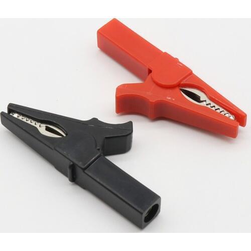 Sale 2PCS Battery Test Clip 55MM HV Alligator Clip For Banana Plug 4mm Multimeter Pen Cable Probes Crocodile Clip