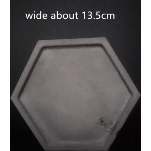 Hexagon Cement Flowerpot Vase Holder Tray Mold Handmade Gardening Pot Decorating Concrete Planter Silicone Mold