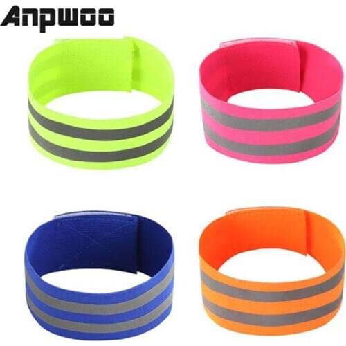 Reflective Bands Elasticated Armband Wristband Ankle Leg Straps Safety Reflector Tape Straps for Night Jogging Walking Biking