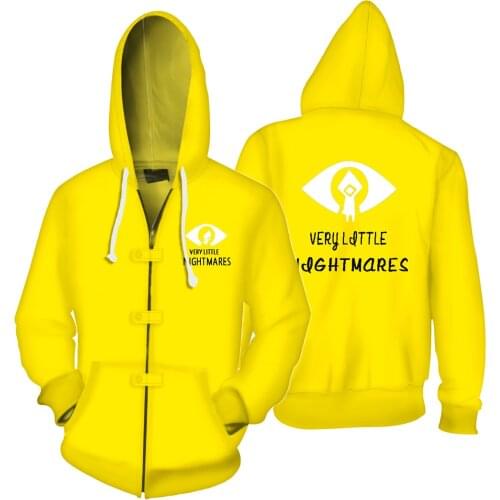 2021 Little Nightmares Men/Women Zipper Hoodies 3D Print Fashion Sweatshirt Long Sleeve Zipper Hooded Pullover Coat