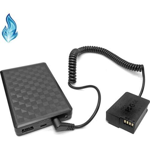 Power Bank + DMW BLC12 DCC8 DC Coupler for Panasonic Cameras Lumix DMC FZ2500 FZ2000 FZ1000 FZ200 FZ300 G5 G6 G7 GX8 G80 G81 G85