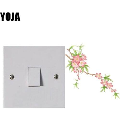 YOJA Chinese Fengtaohua Home Decor Accessories PVC Wall Sticker Switch Decal High-quality 8SS0643