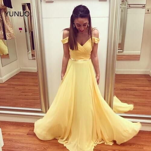 YuNuo Yellow Summer Dresses