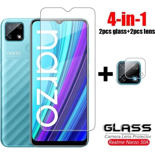 Glass on Realme Narzo 30A Tempered Glass For Oppo Realme Narzo 30 A Pro 5G HD Clear Ultra-thin Screen Protector Realme Narzo 30A