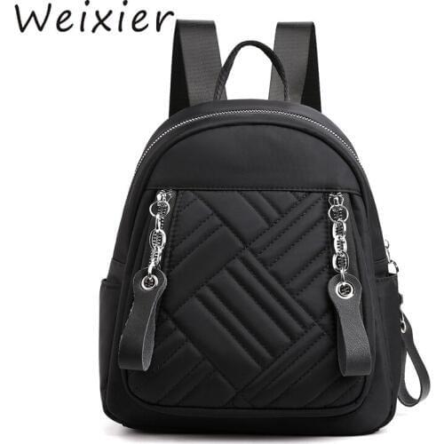 WEIXIER Female nylon Backpacks High Quality Sac A Dos Ladies Bagpack Luxury Designer Large Capacity Casual Daypack Girl V3-17