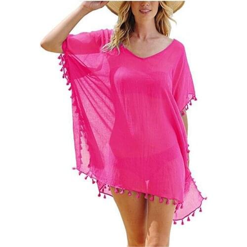 Women Beachwear Swimwear Bikini, Beach Wear Cover Up Tassel, Ladies Summer Dress