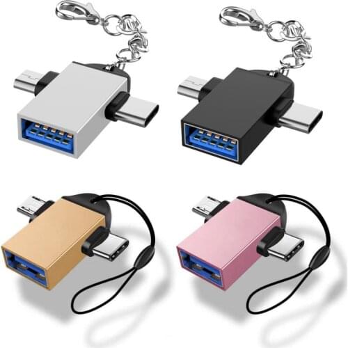 2 in 1 USB 3.0 Female To Type-C/Micro USB Male OTG USB 3.0 Female To TypeC Male and Micro USB OTG Converter For Android Phones