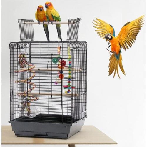 40*40*58cm Wire Perch Bird Cage Easy Cleaning Bird Cage Reasonable Structure Design Bird Supplies Cage Accessories HWC