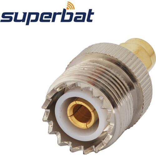 Superbat 5pcs SMA-UHF RF Adapter SMA Plug to UHF Jack Straight RF Coaxial Connector