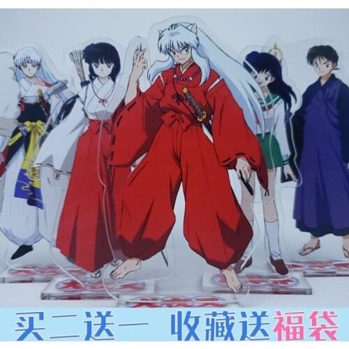 Anime Inuyasha Sesshoumaru Acrylic Stand Figure Model Plate Cartoon Double-Sided Desk Decor Cosplay Xmas Gifts