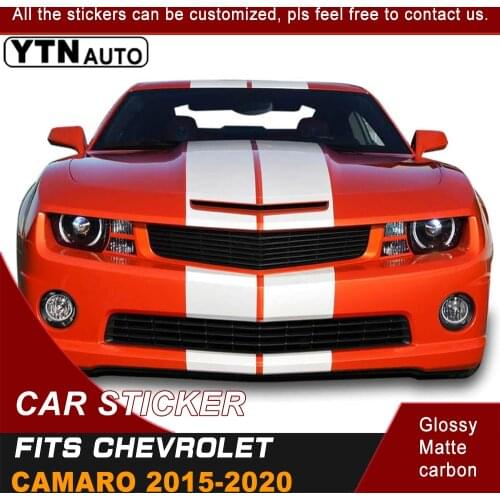 Car Decals For Chevrolet Camaro 1LT 2015-2020 Hood Scoop and Roof And Side Body Racing Stripe Graphic Vinyl Cool Car Sticker