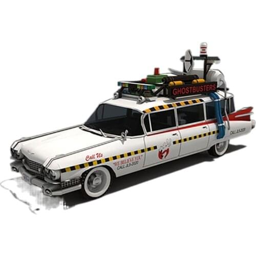 Car Papercraft 1:20 Scale Ecto-1 3D Paper Model DIY Handmade Educational Toys Decoration Crafts for Home Decor Living Room